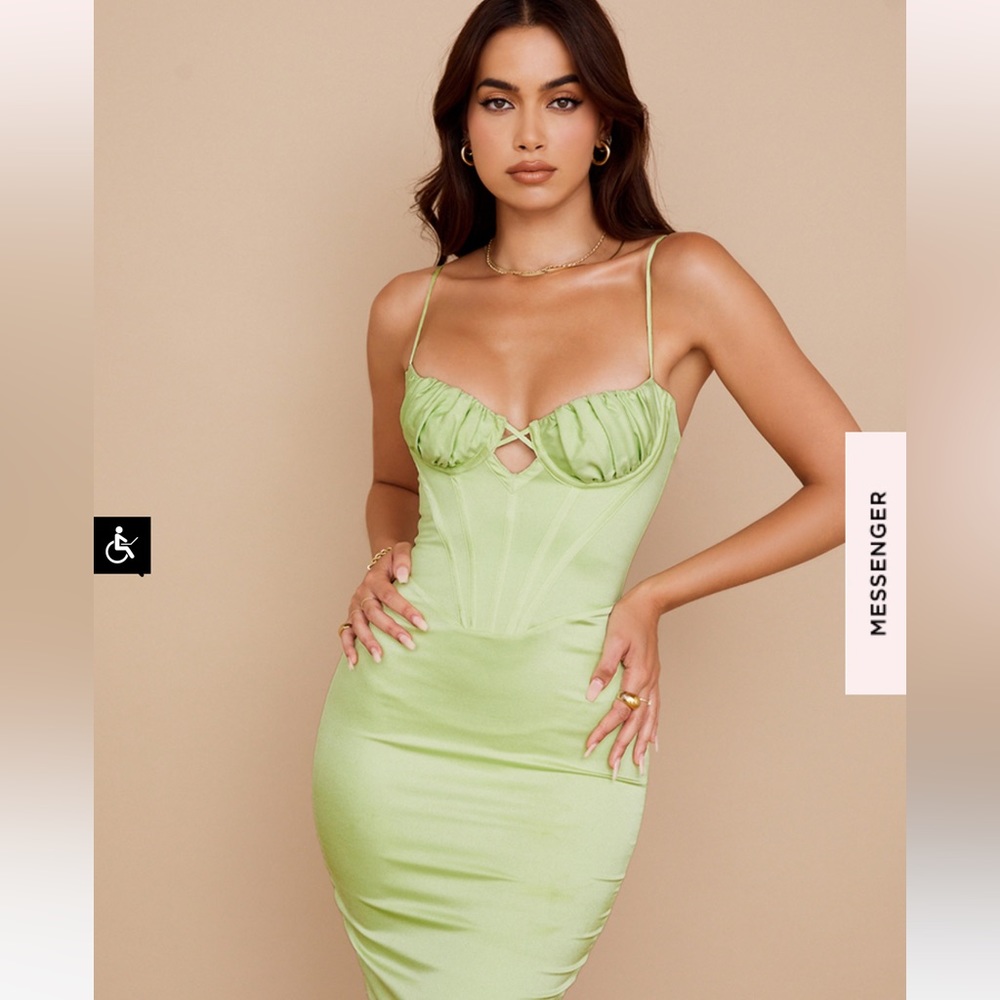 House of cb Nathalia green dress